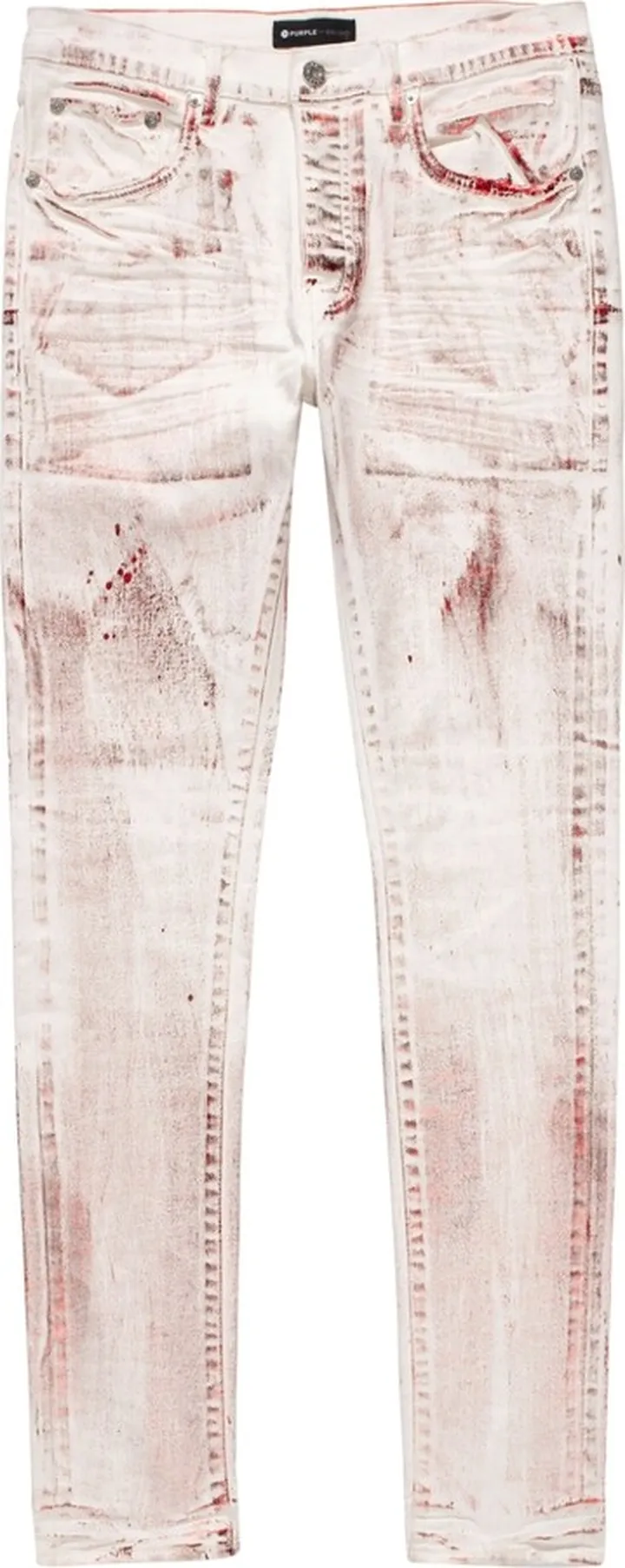 Stained-Finish Skinny Jeans
