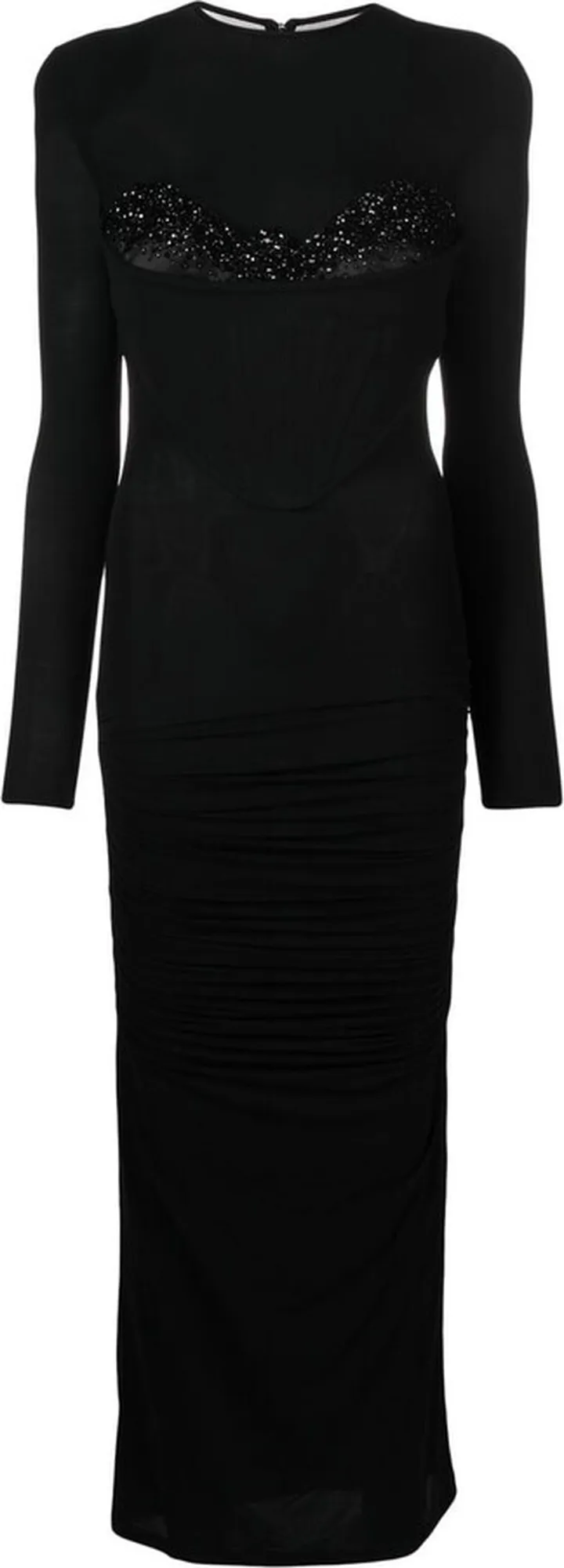 Gem-Detail Bustier Long Dress