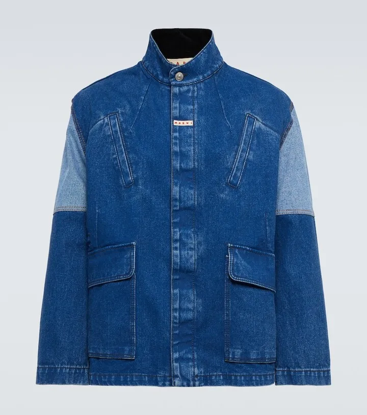 Paneled denim jacket