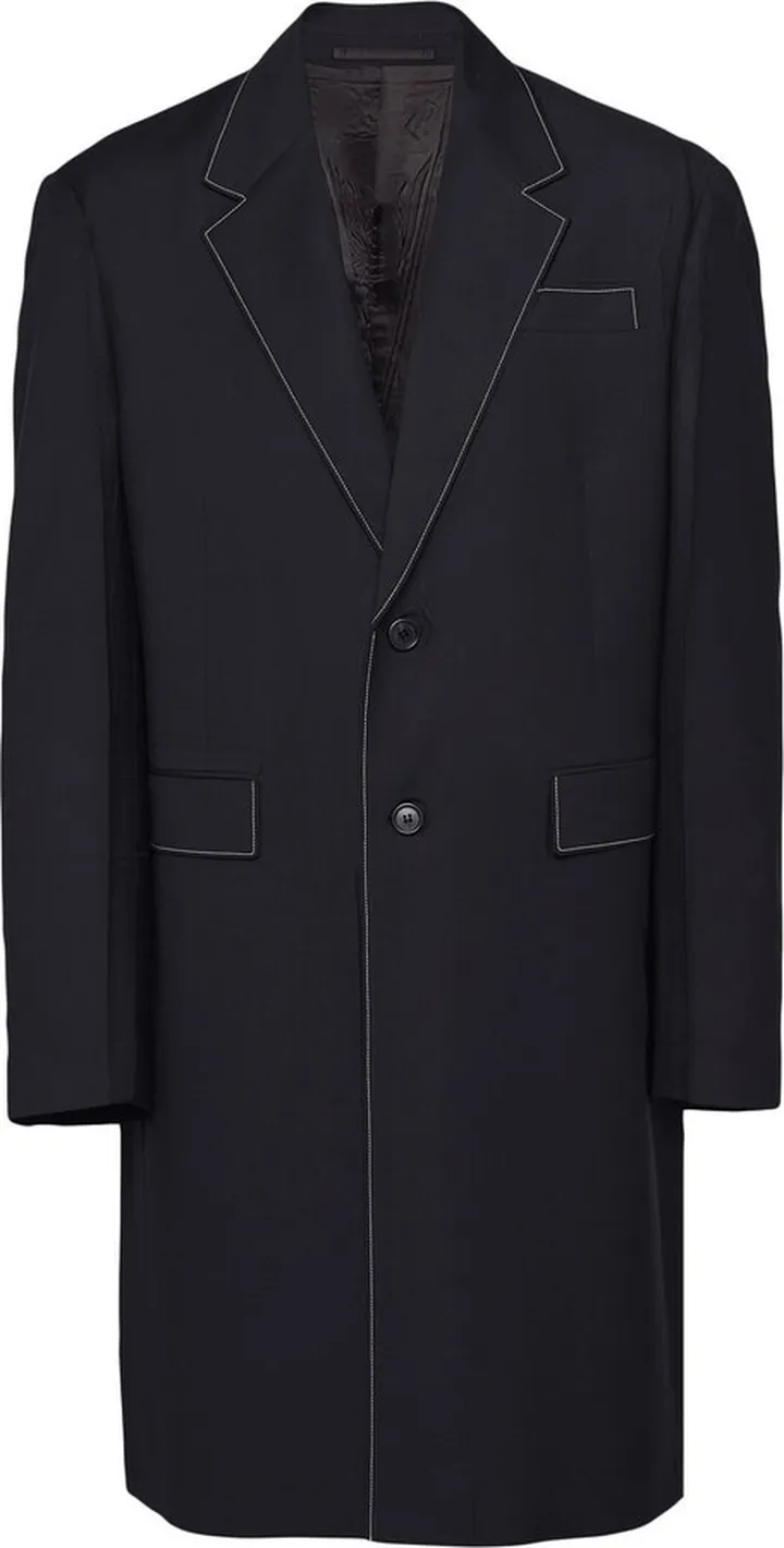 Single-Breasted Wool Coat