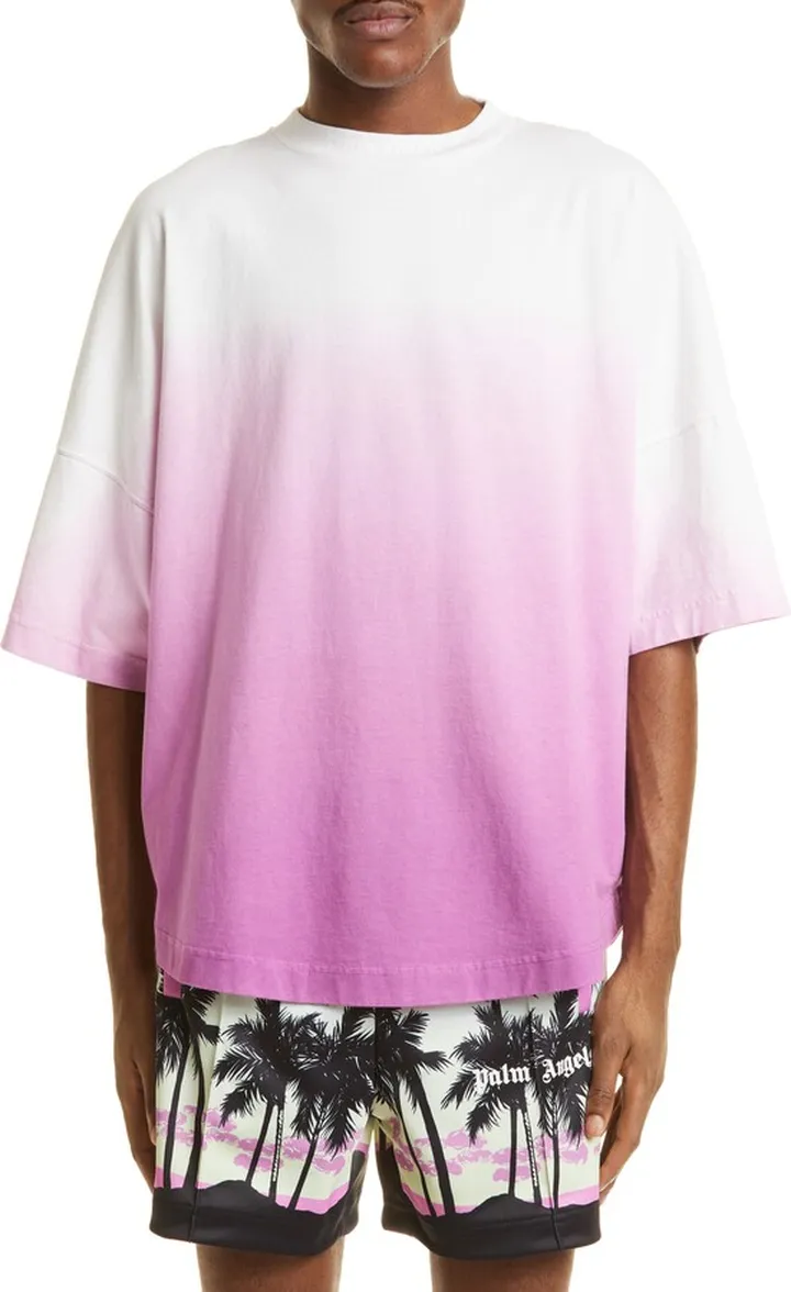Dip Dye Cotton T-Shirt