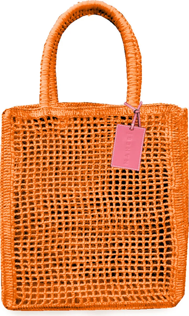 Women's Raffia Net Tote Bag