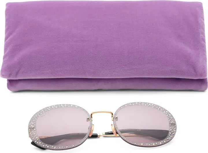 61mm Designer Round Sunglasses