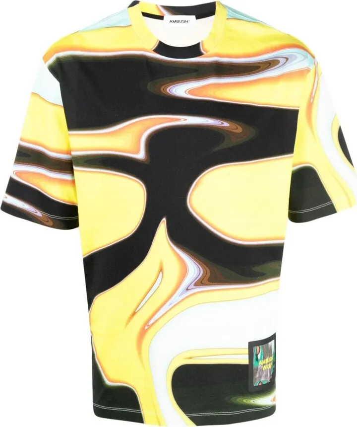 abstract-print T-shirt