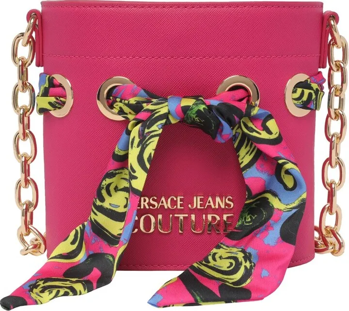 Versace Jeans Couture Scarf-Detailed Chain-Linked Mini Crossbody Bag