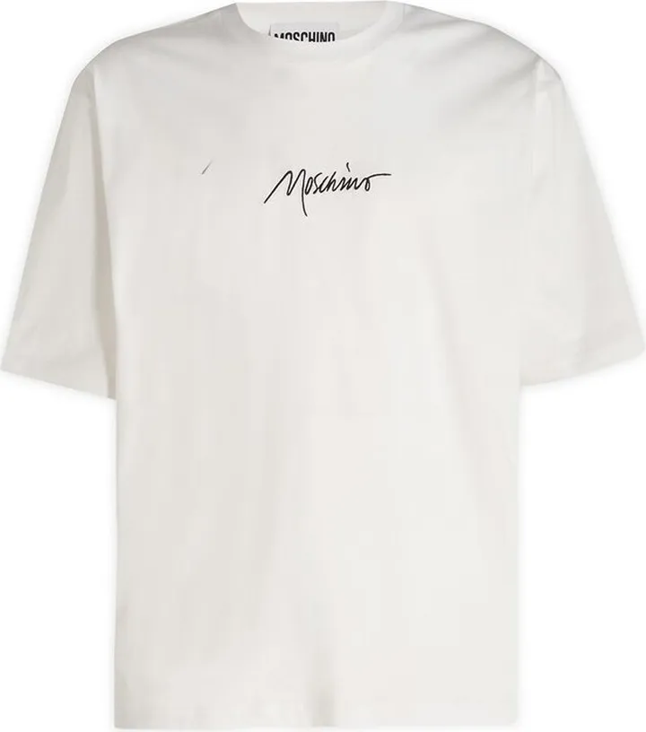 Moschino Logo Embroidered Crewneck T-Shirt