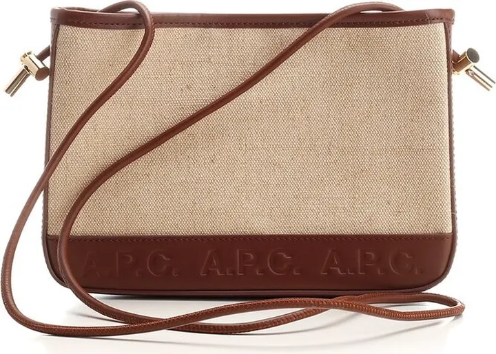 A.P.C. Helene Logo Debossed Shoulder Bag