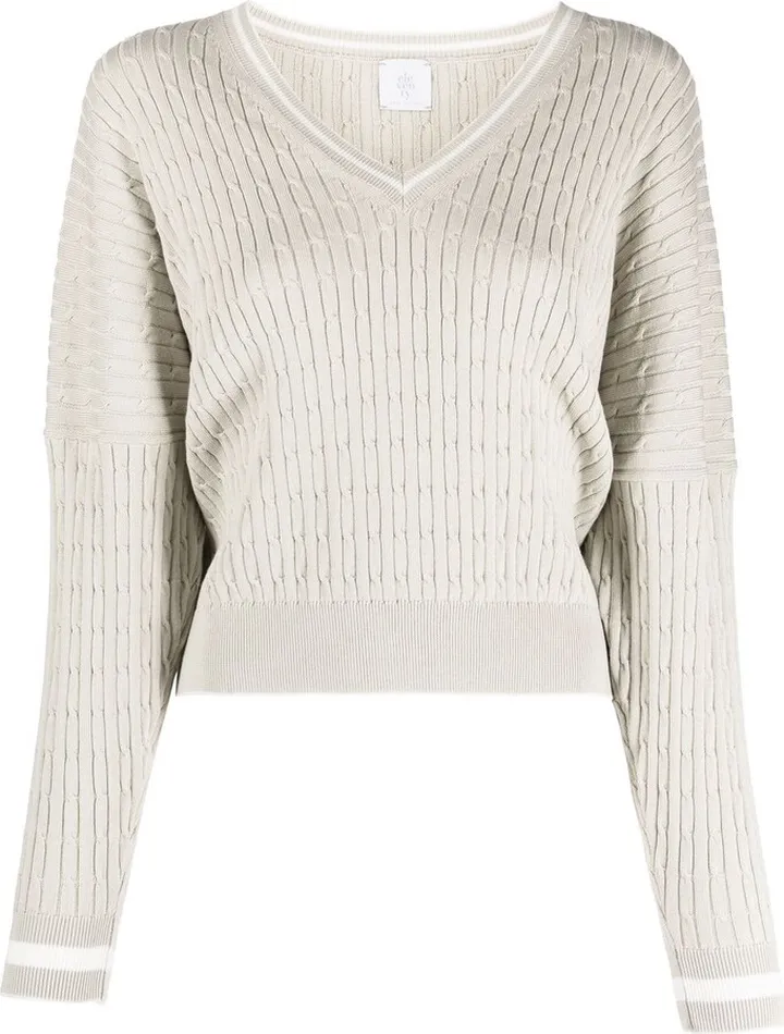 V-neck knitted jumper