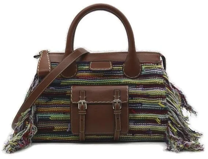Chloé Edith Fringed-Detail Panelled Tote Bag