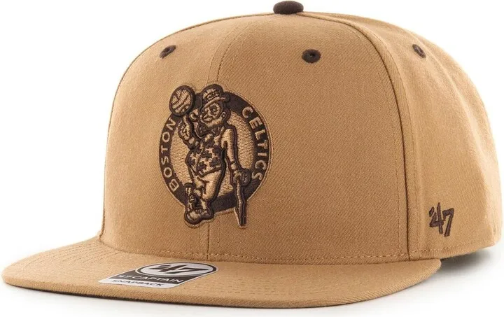 Men's '47 Brand Tan Boston Celtics Toffee Captain Snapback Hat