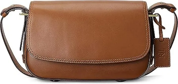 LAUREN Ralph Lauren Leather Small Maddy Shoulder Bag (Lauren Tan) Handbags