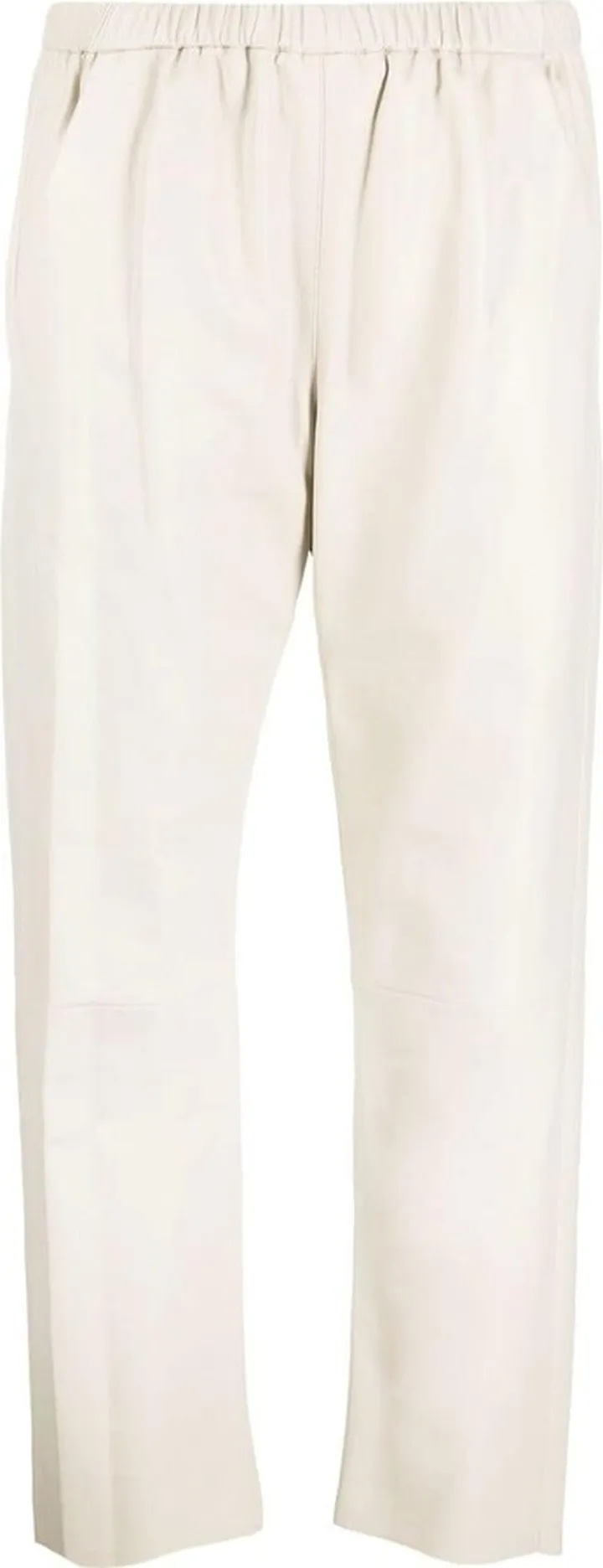 Lambskin Cropped Track Pants
