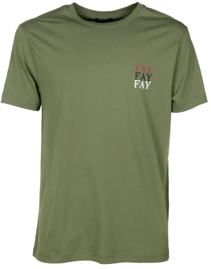 Fay Logo Printed Crewneck T-Shirt