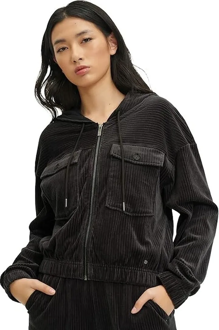 UGG Julissa Knit Courduoy Bomber Jacket (Ink) Women's Clothing