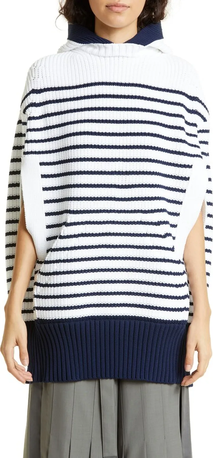 Hooded Stripe Cape