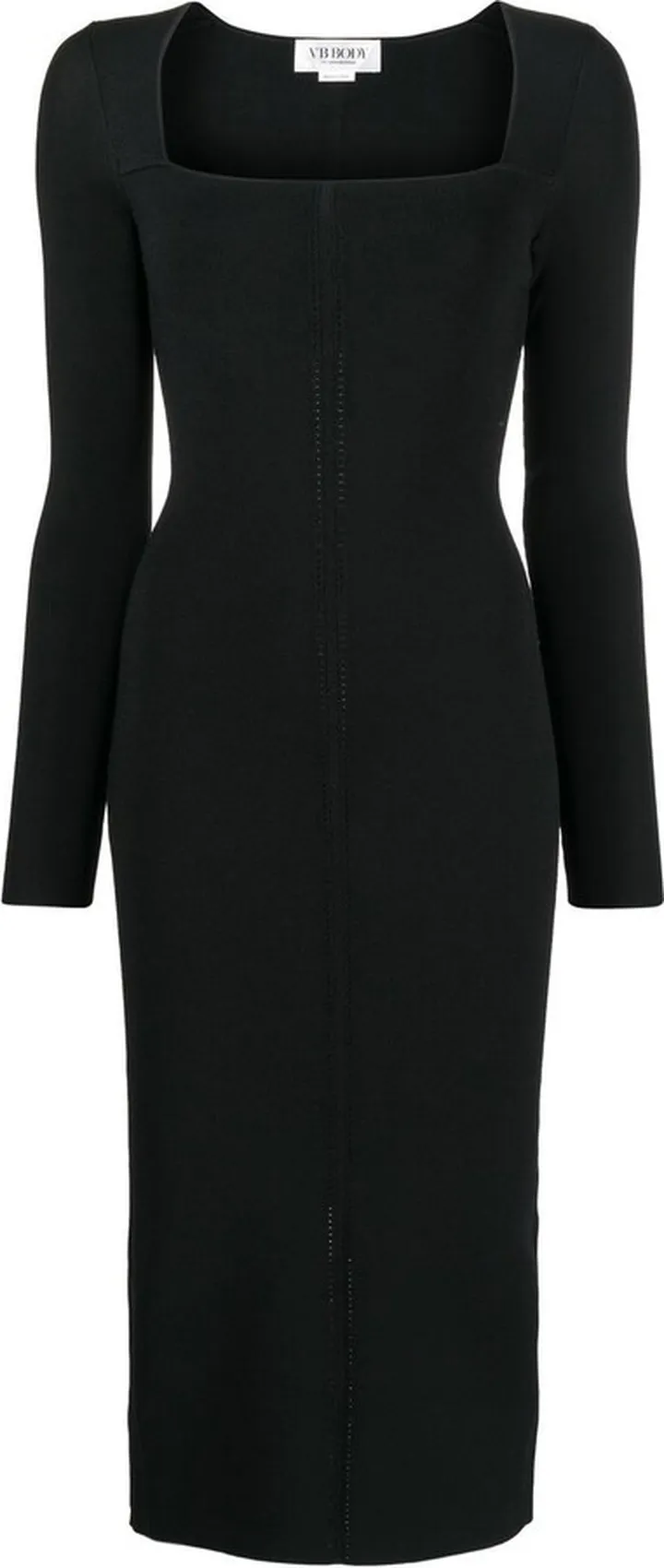 Fitted Square-Neck Dress