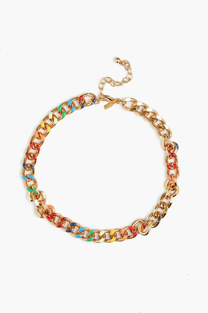 Gold-tone enamel bracelet