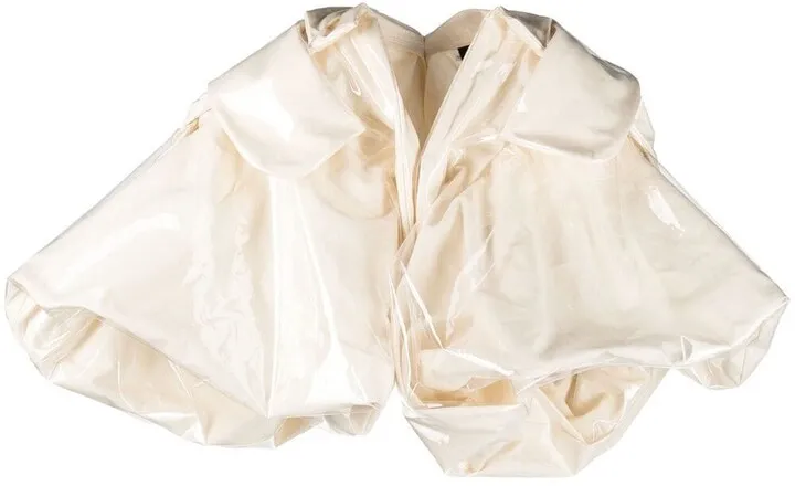 Cropped Coated Cotton Cape