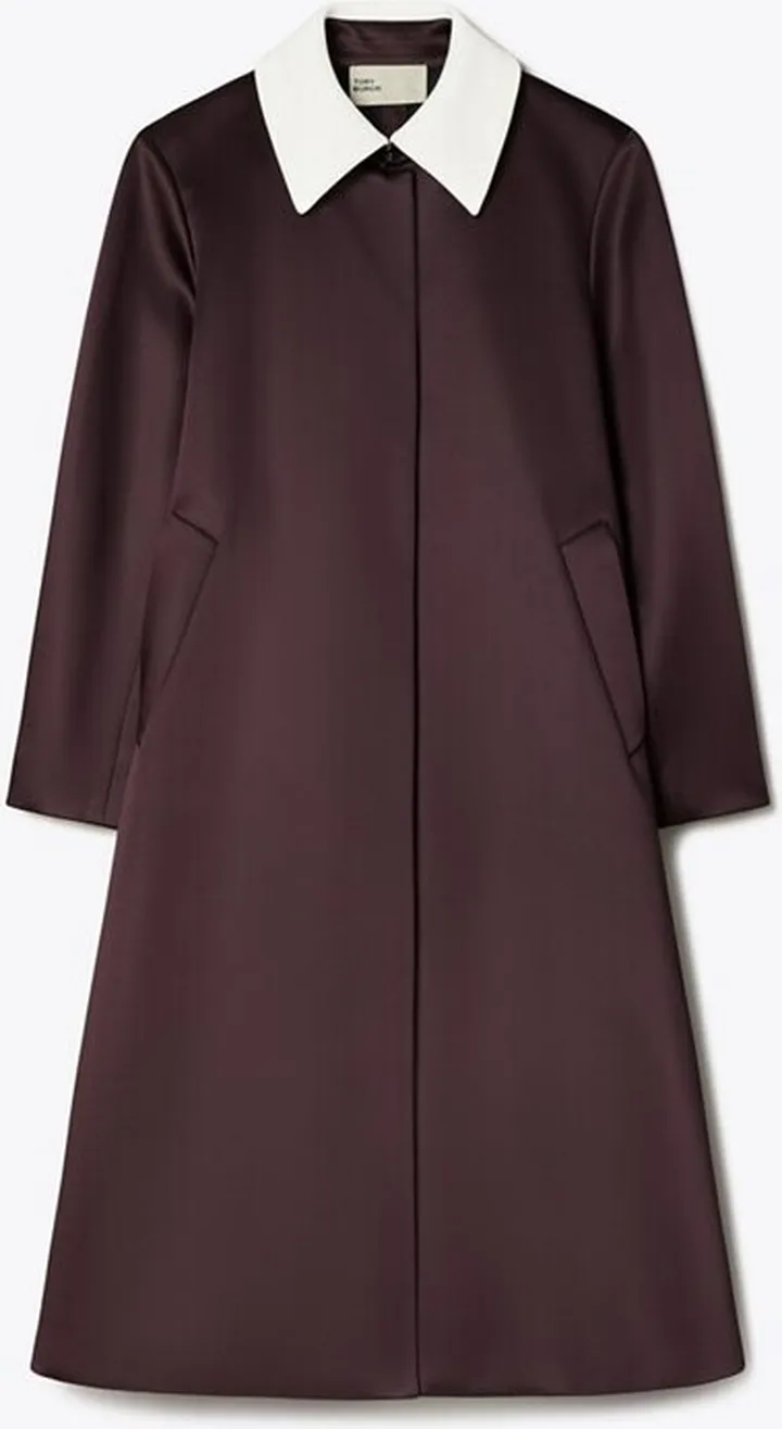 Satin Wool Coat