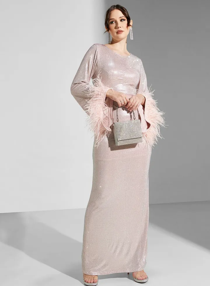 Boat Neck Ribbed Dress