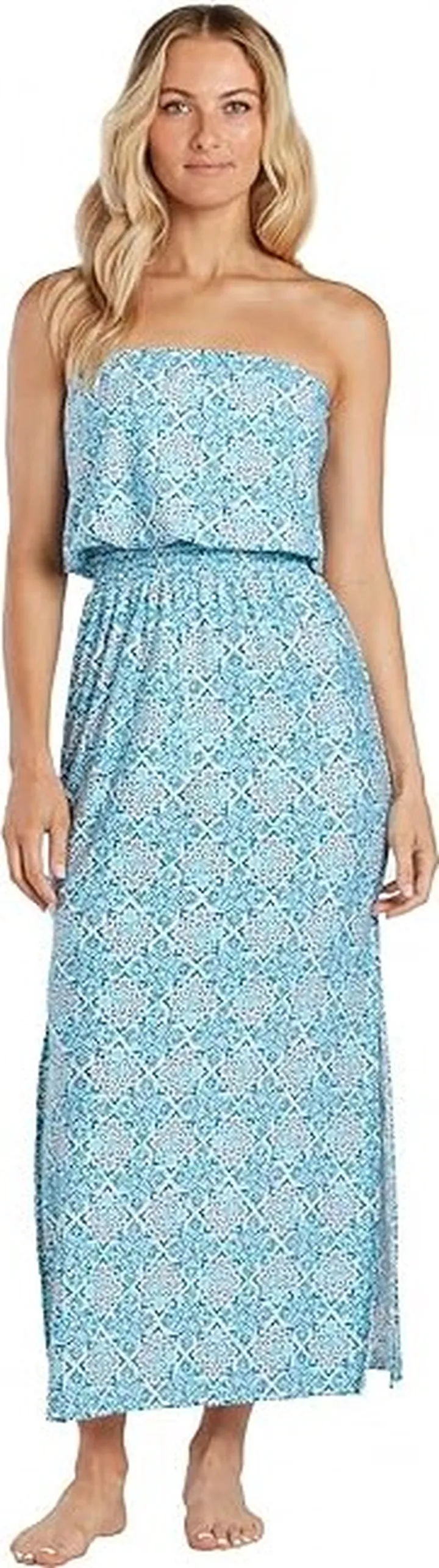 Helen Jon Jolie Bandeau Dress (Montrose Olive Multi) Women's Swimwear