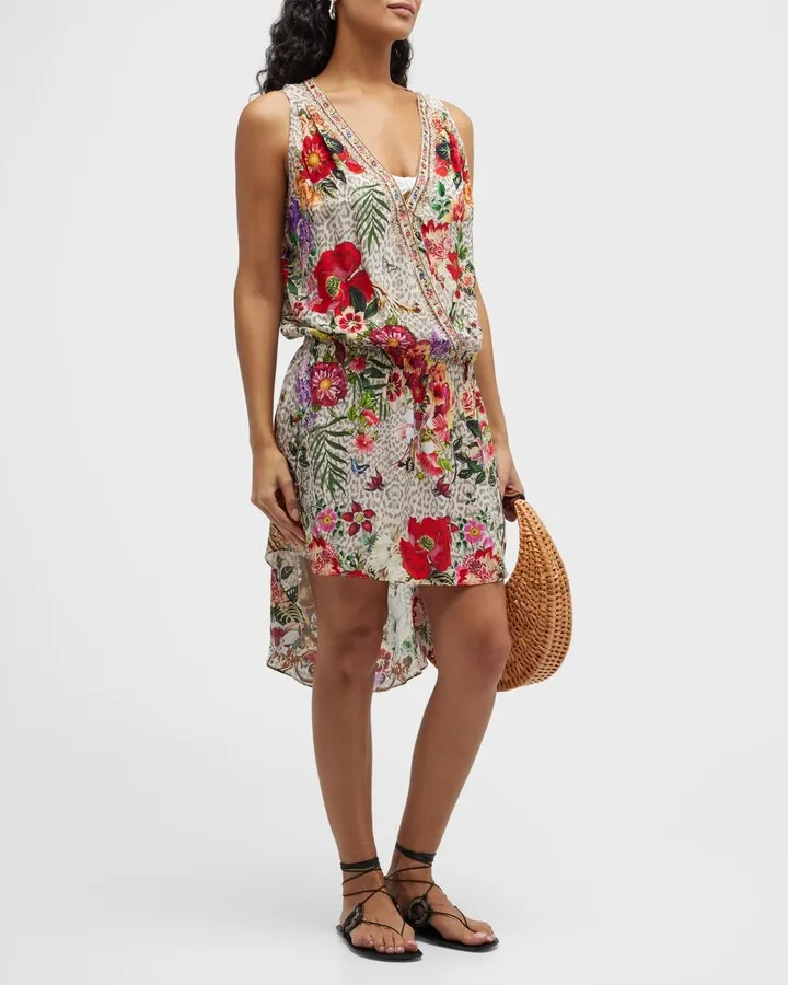 Leo's Bouquet Crossover High-Low Dress