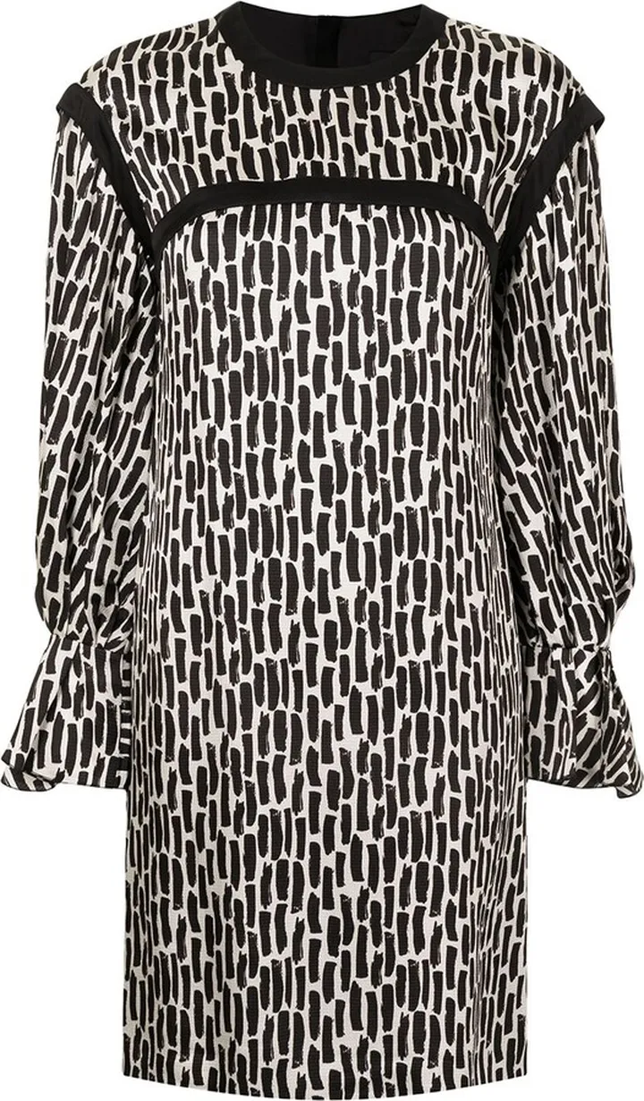 Brushstroke-Print Shift Dress