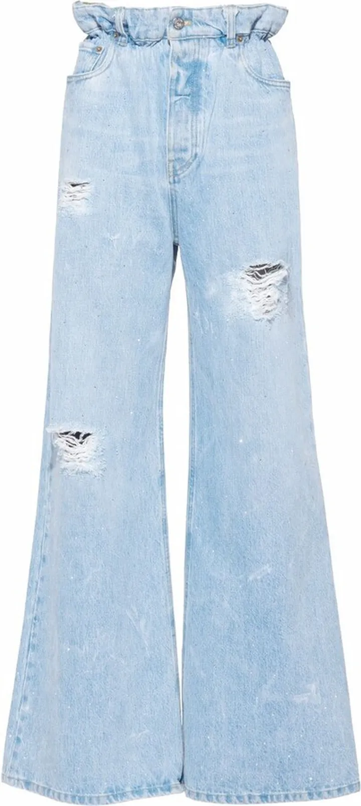 Embellished Wide-Leg Jeans
