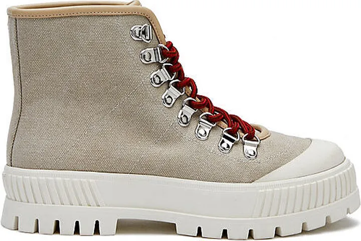 Matisse Isaac Lace-Up Stompy Boots Grey