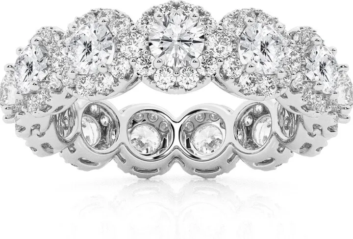 White Gold Lab Created Diamond Ring - 3.00 ctw