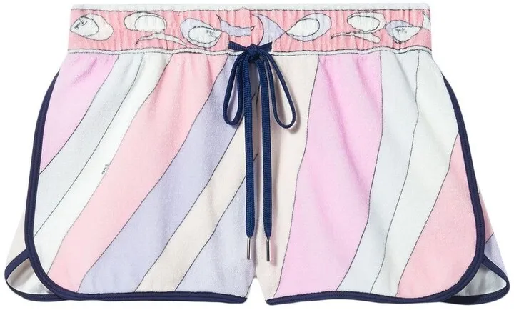 Diagonal-Stripe Track Shorts