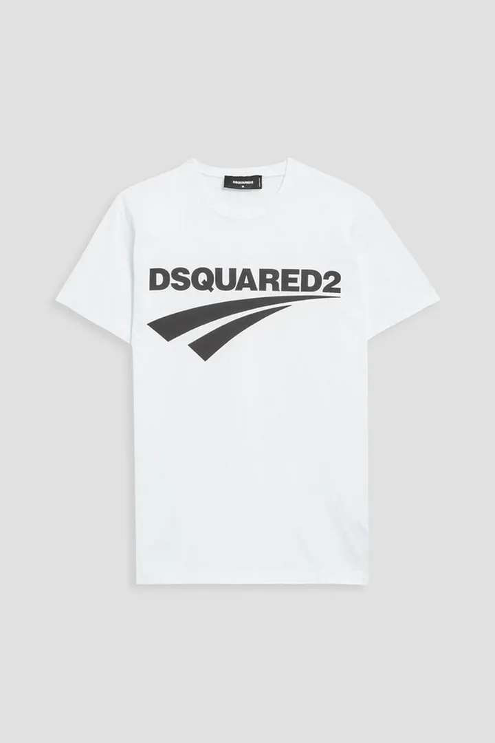 Printed cotton-jersey T-shirt