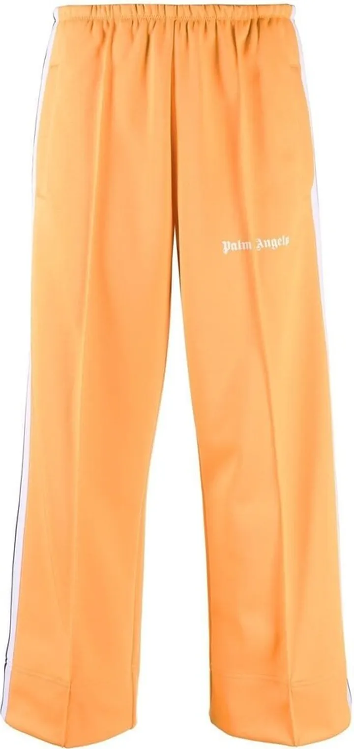 Orange Cropped Track Pants