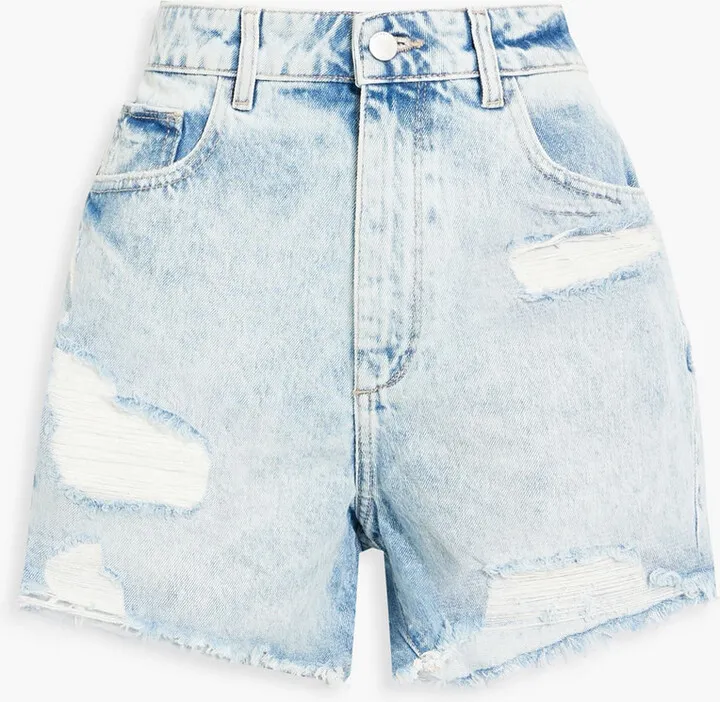 Emilie distressed denim shorts