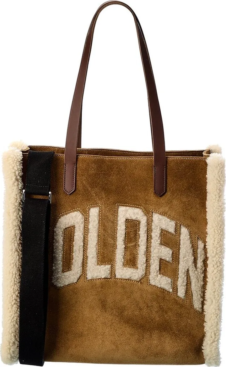 Golden Goose California North-South Suede & Shearling Tote
