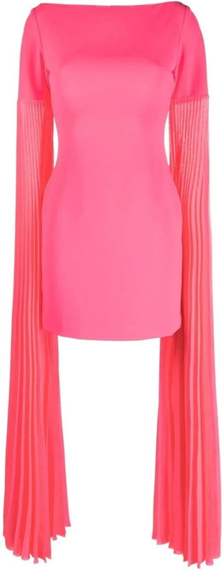 Peyton pleated-sleeve minidress