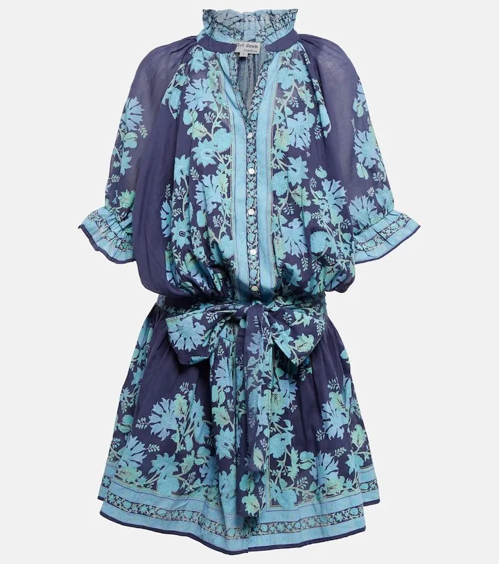 Floral cotton shirt dress