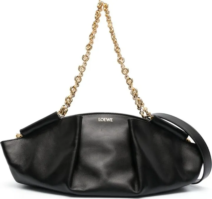 Black Small Paseo Leather Shoulder Bag