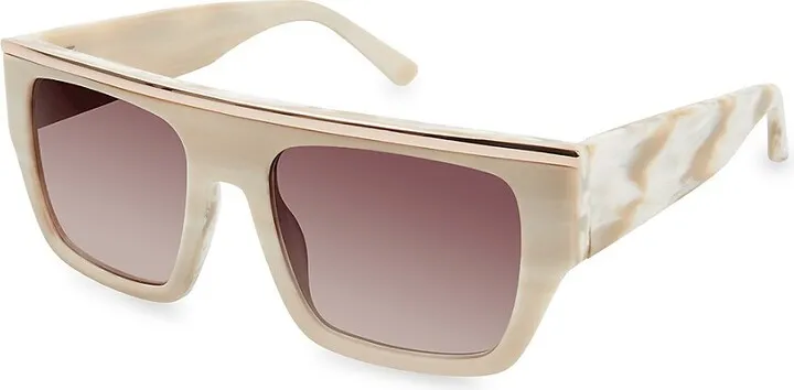 51MM D Frame Square Sunglasses