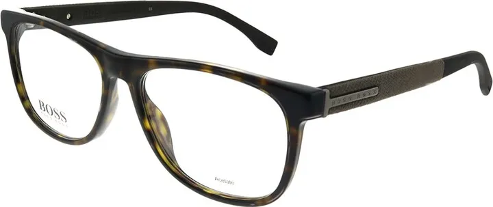 Hugo Boss BOSS0985 086 Unisex Rectangle Eyeglasses Dark Havana 55mm