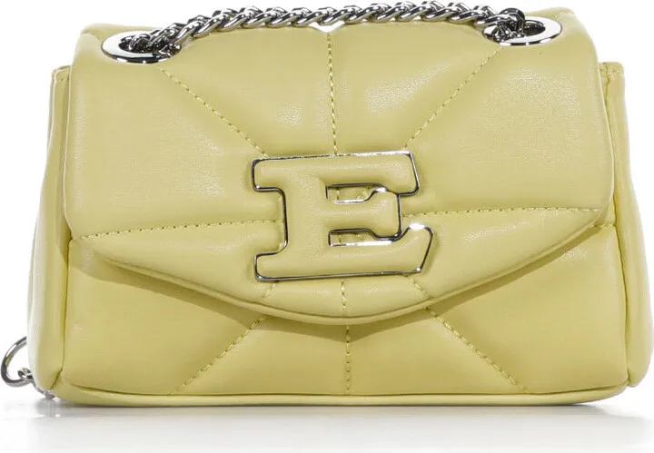 Yellow Shoulder Bag With Chain
