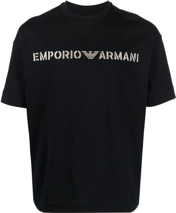 embroidered-logo detail T-shirt