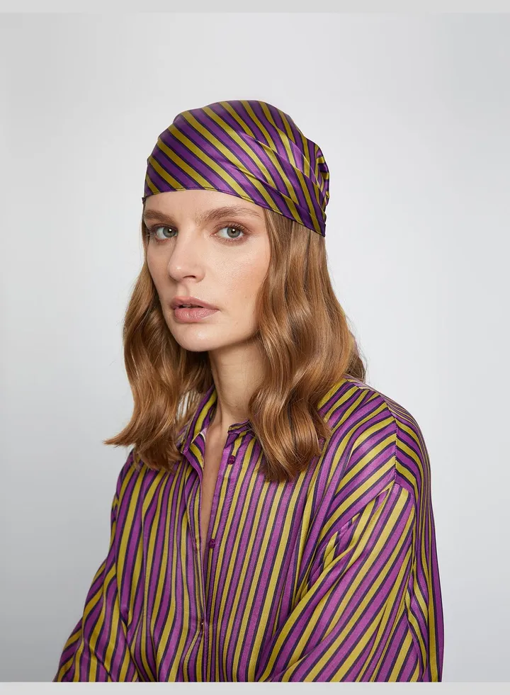 Striped Satin Foulard