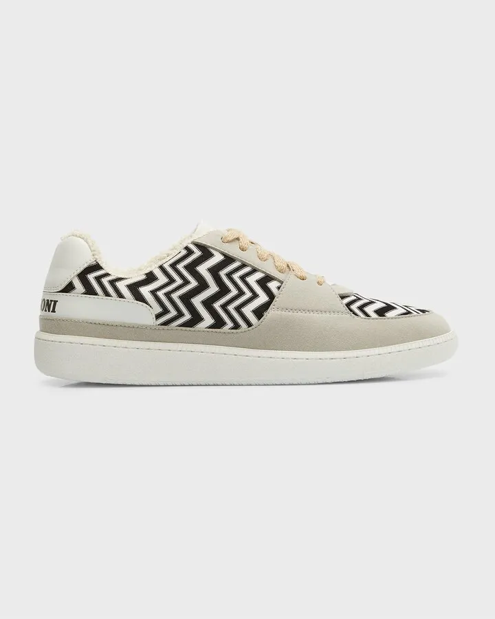 Men's Replica Zigzag Canvas Low-Top Sneakers