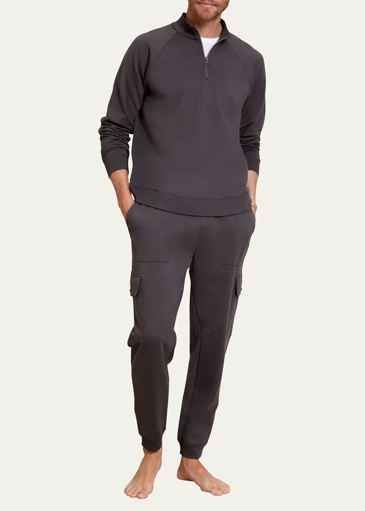 Men's Pima Cotton Half-Zip Pullover Sweater