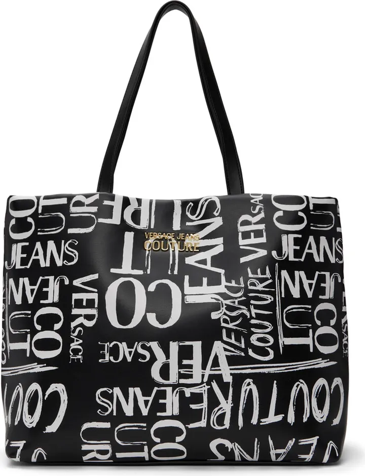 Versace Jeans Couture Black Printed Tote