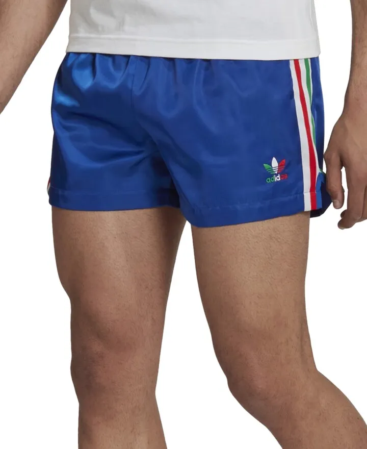 adidas Men's Italy 3-Stripe Woven Track Shorts