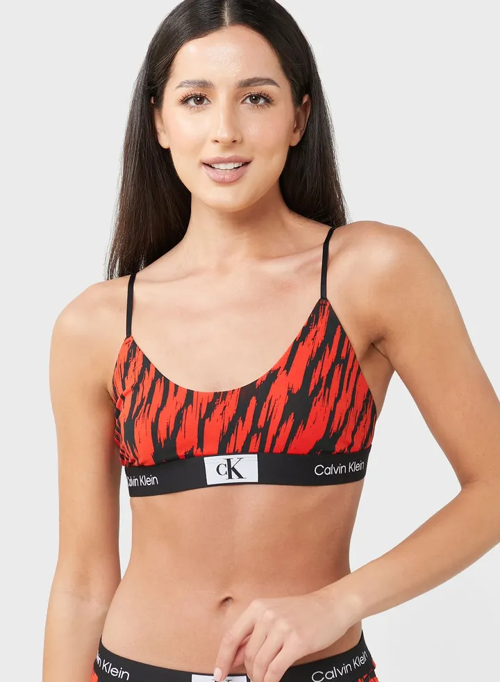 Logo Band Bikini Top