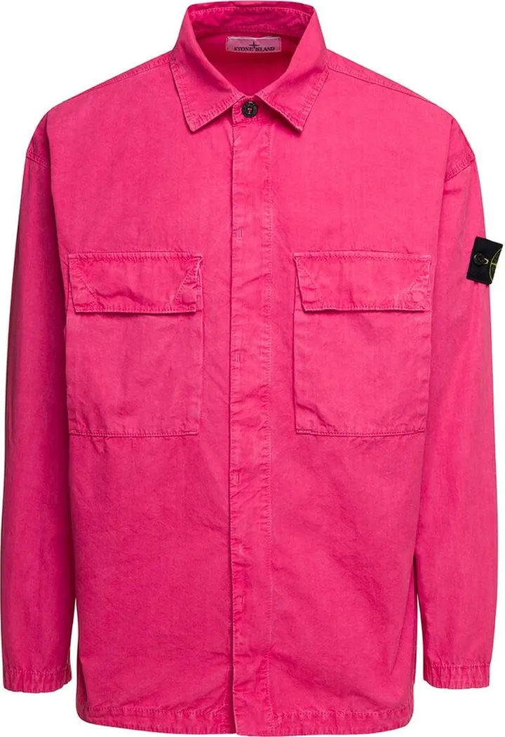 Stone Island Logo-Patch Long-Sleeved Shirt