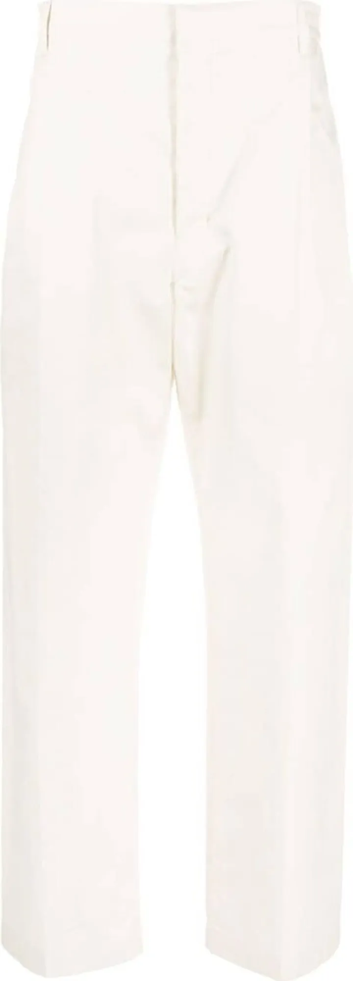 Ease pleated straight-leg trousers